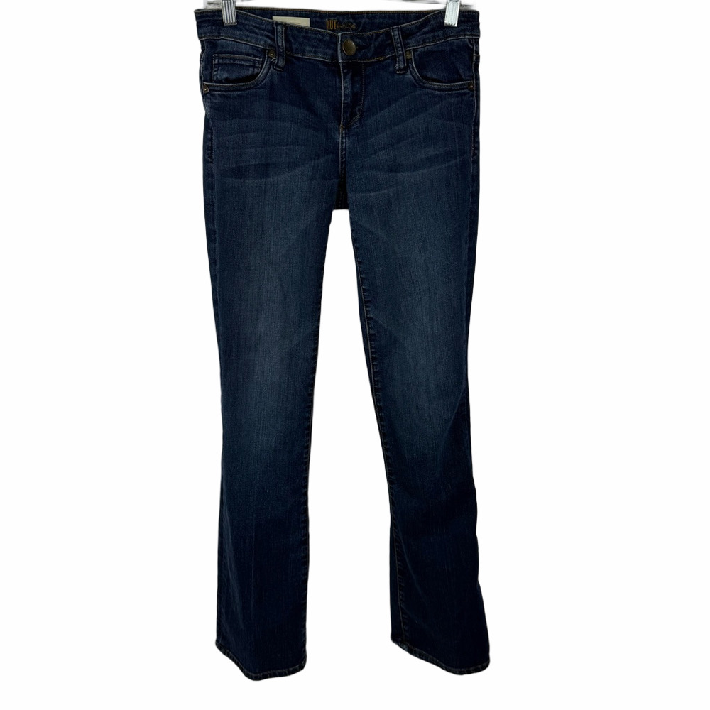 Kut From The Kloth Farrah Baby Bootcut Jeans Womens 4 Blue Denim Low Rise Casual